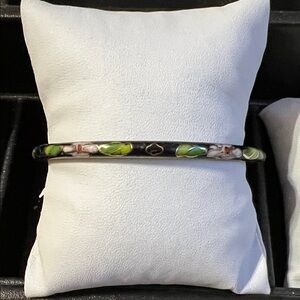 Elegant Floral Enamel Bracelet